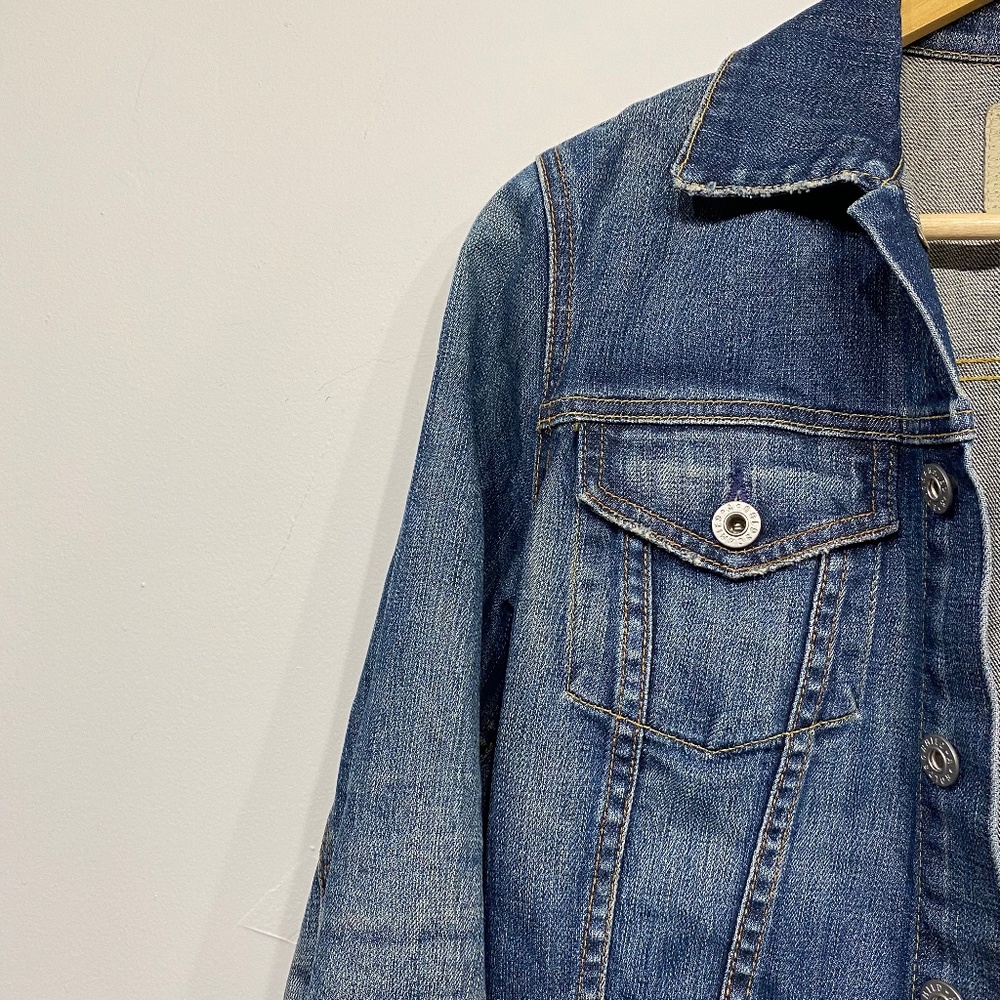 AG Adriano Goldschmied Blue Denim Western Robyn Jacket Size Small - Picture 3 of 6